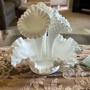 Milk Glass Cornucopia
